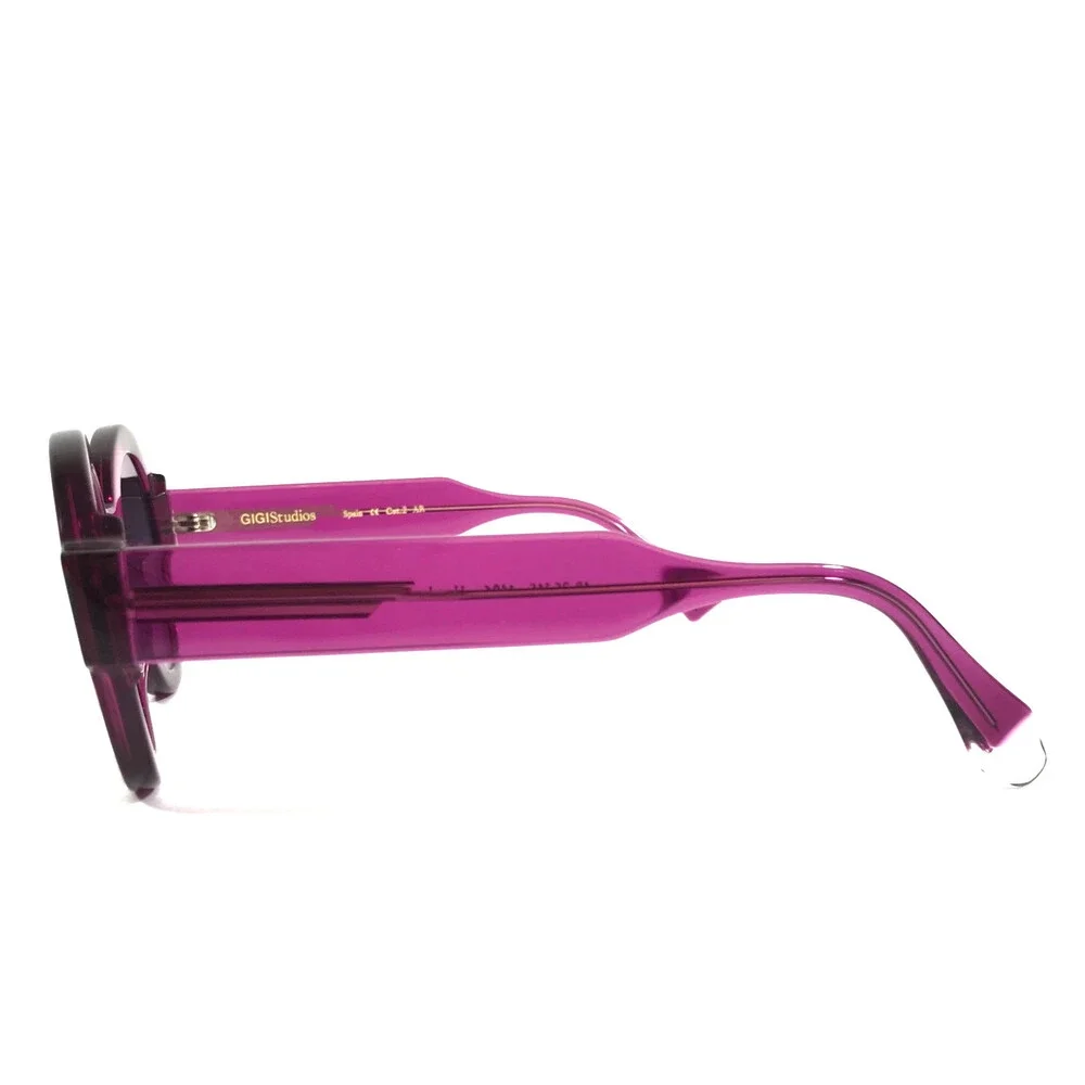 Gigi Studios Sunglasses LAURA 6454/11 Clear Purple Frame w/ Blue Gradient Lenses